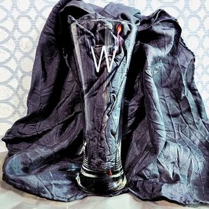 Monogram W Tall Drink Glass Modern Barware Personalized Initial Glass